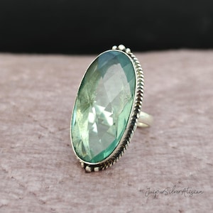 Aquamarine Ring | 925 Silver Handmade Ring | Sterling Ring | Promise Ring | Boho Ring | Latest Ring | Aquamarine Silver Jewelry | Gift Idea