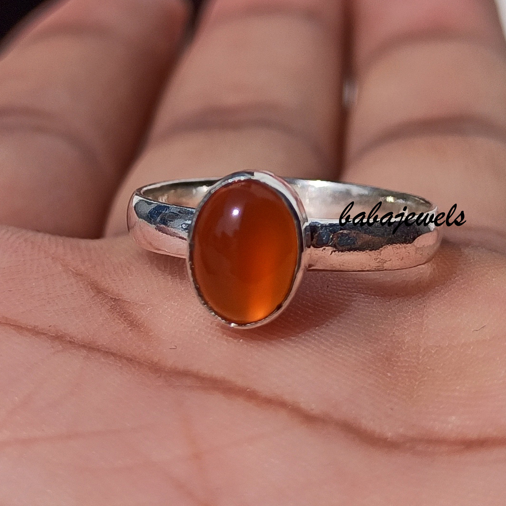 Carnelian Ring 925 Sterling Silver Ring Band Ring Carnelian Etsy