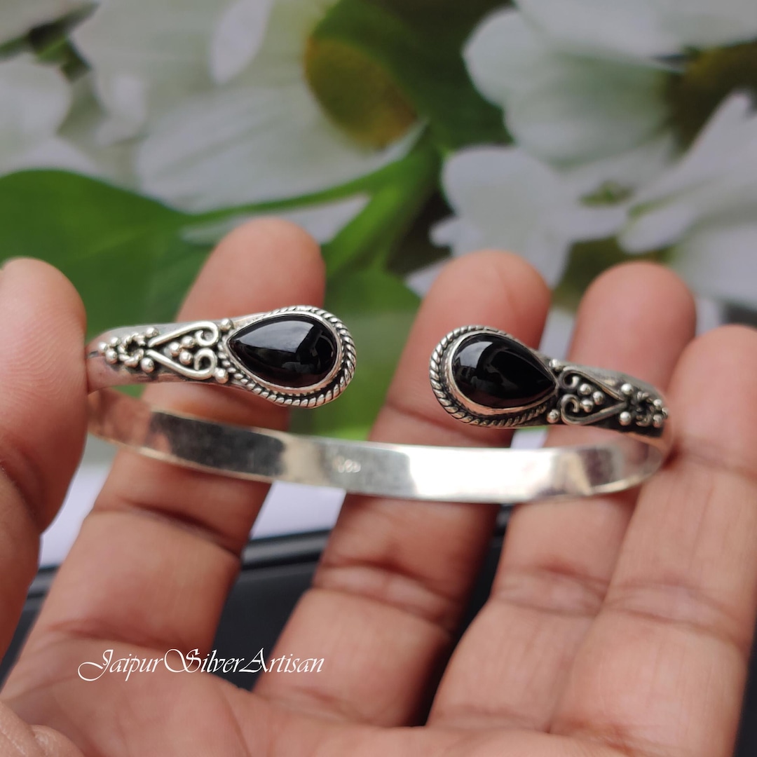 アクセサリー 80s Mexico black onyx bangle silver 925 il_1080xN.6292616621_jifz.jpg