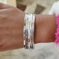 Handmade Sterling Silver Spinner Bangle: Meditation Fidget Bracelet