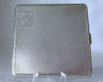 Sterling Silver Monogrammed Cigarette Case Hallmarked for 1929 104g