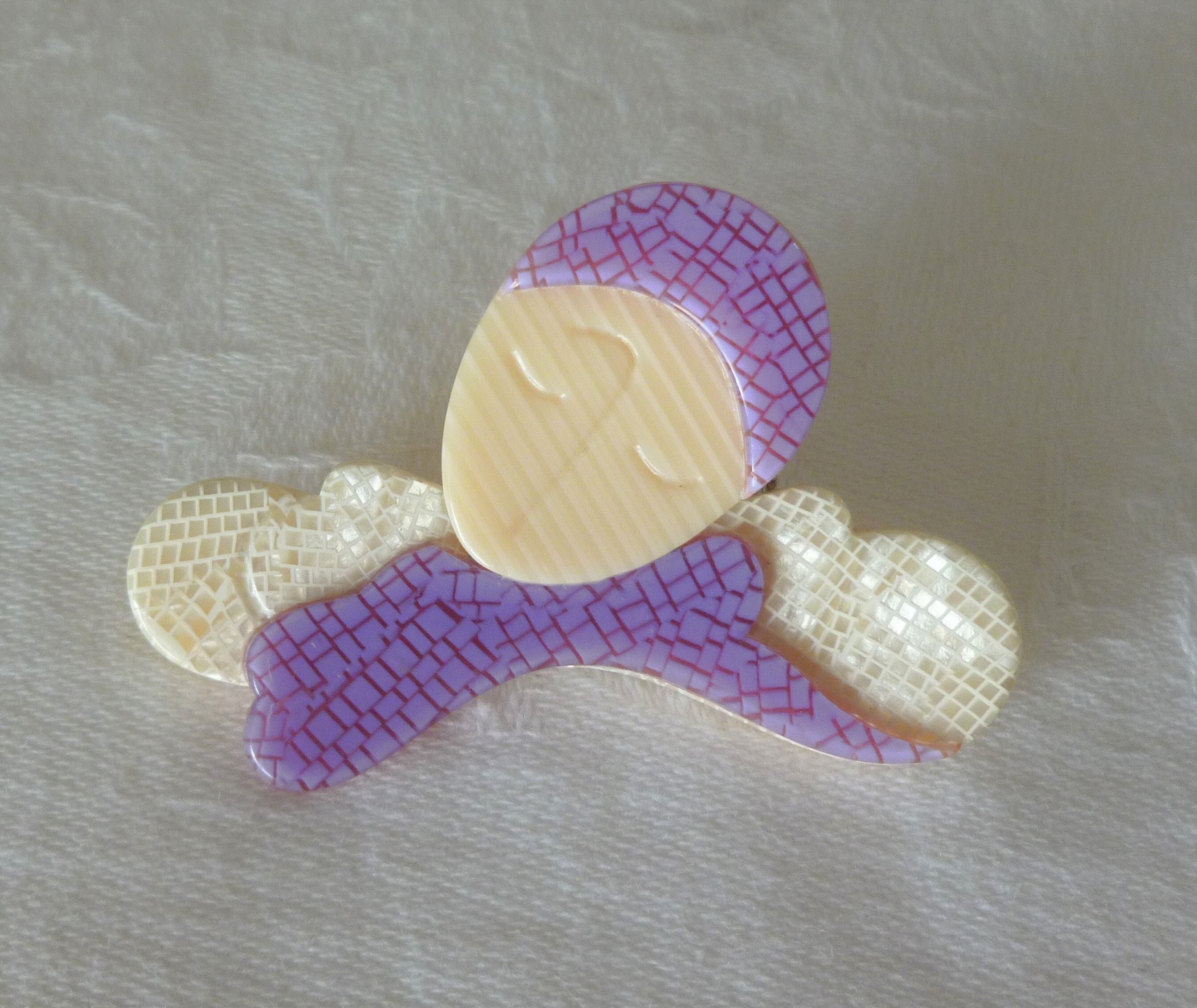 Broche Colombine Vintage Signée Léa Stein - Occasion, Pièce De Collection