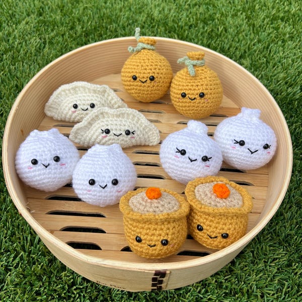 Crocheted Dim Sum Set
