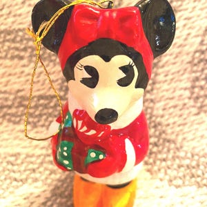 Vintage! Minnie Mouse Christmas Ornament! Disney!