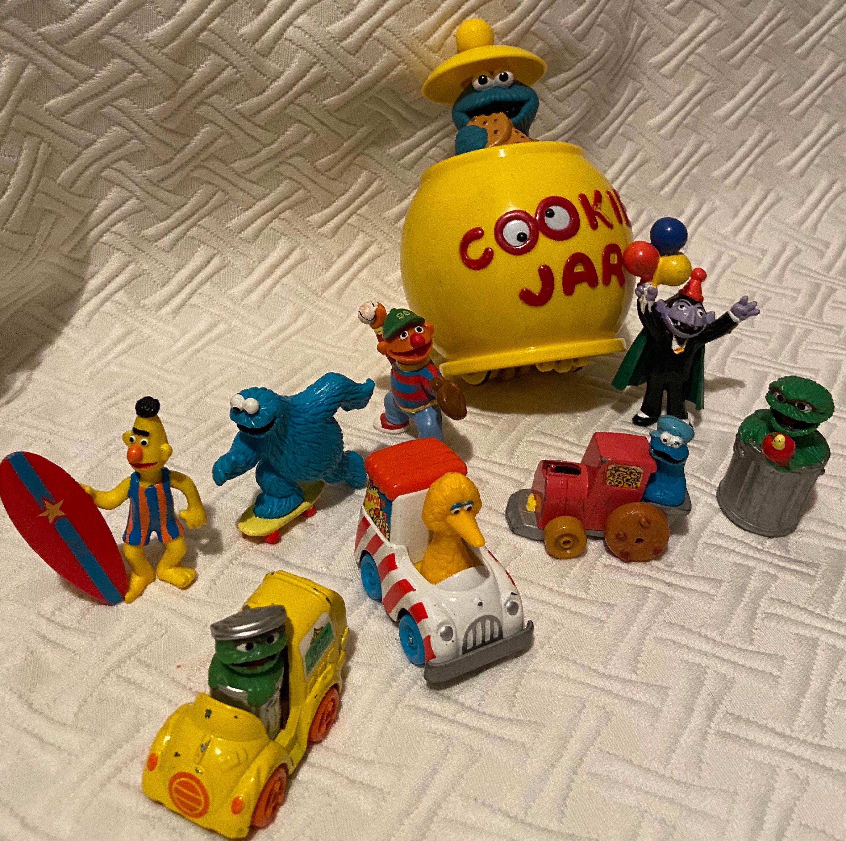 Vintage 1980s Sesame Street Lot With Bonus Toy Cookie Jar Etsy