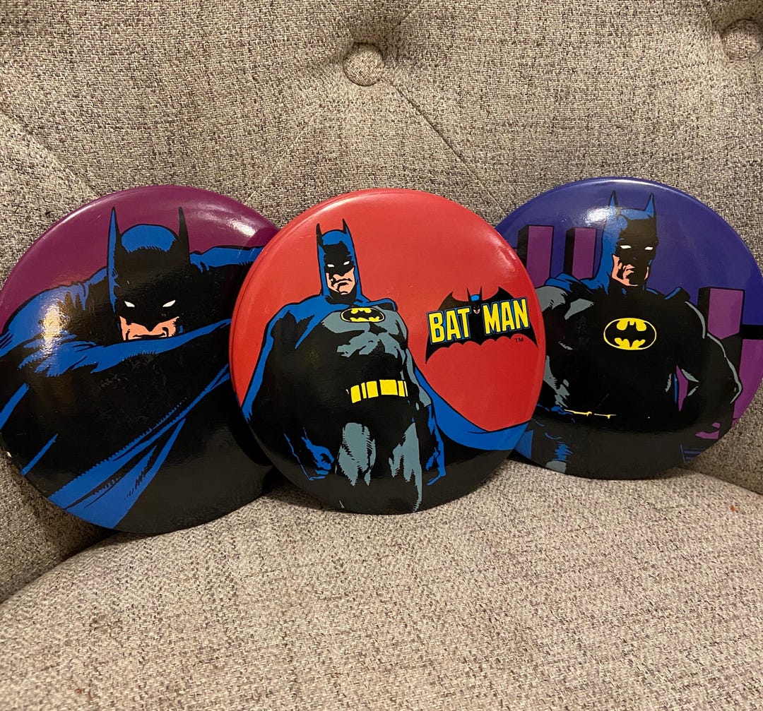 Vintage 1989 Set! DC Large Batman Pins/buttons - Etsy