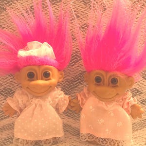 Oh So Vintage Russ Dress Trolls-A Pair! Simply Adorable! Rare!