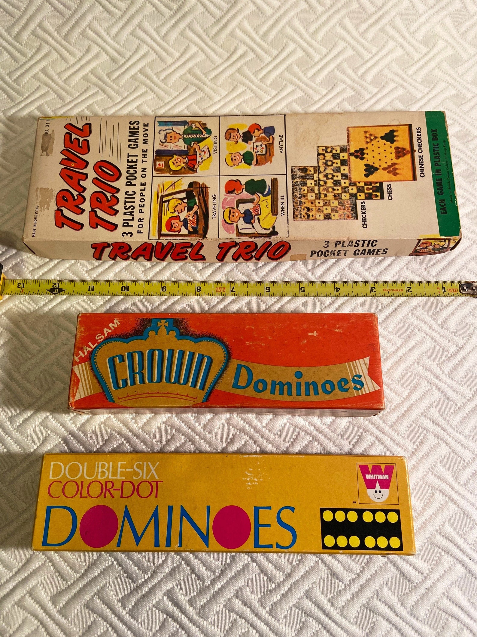 Rare Vintage Mini Travel Games Two Unique Dominoes & Three Etsy