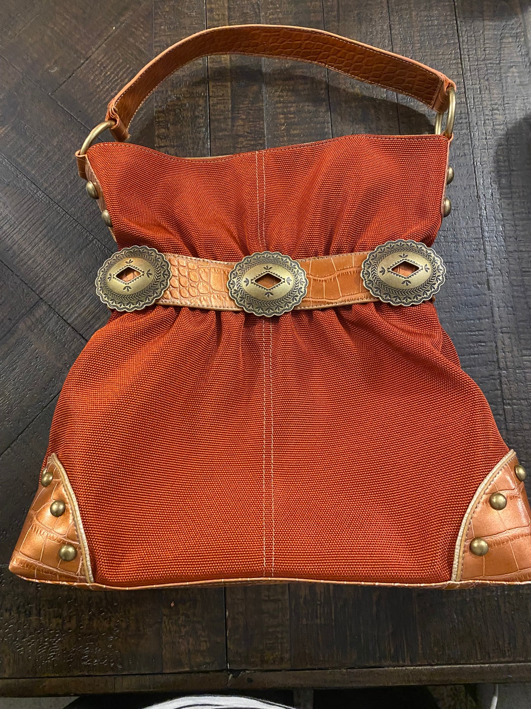 Kathy Van Zeeland Orange Vibrant Vintage Purse. Kathy van zeeland orange - Gem main image 4
