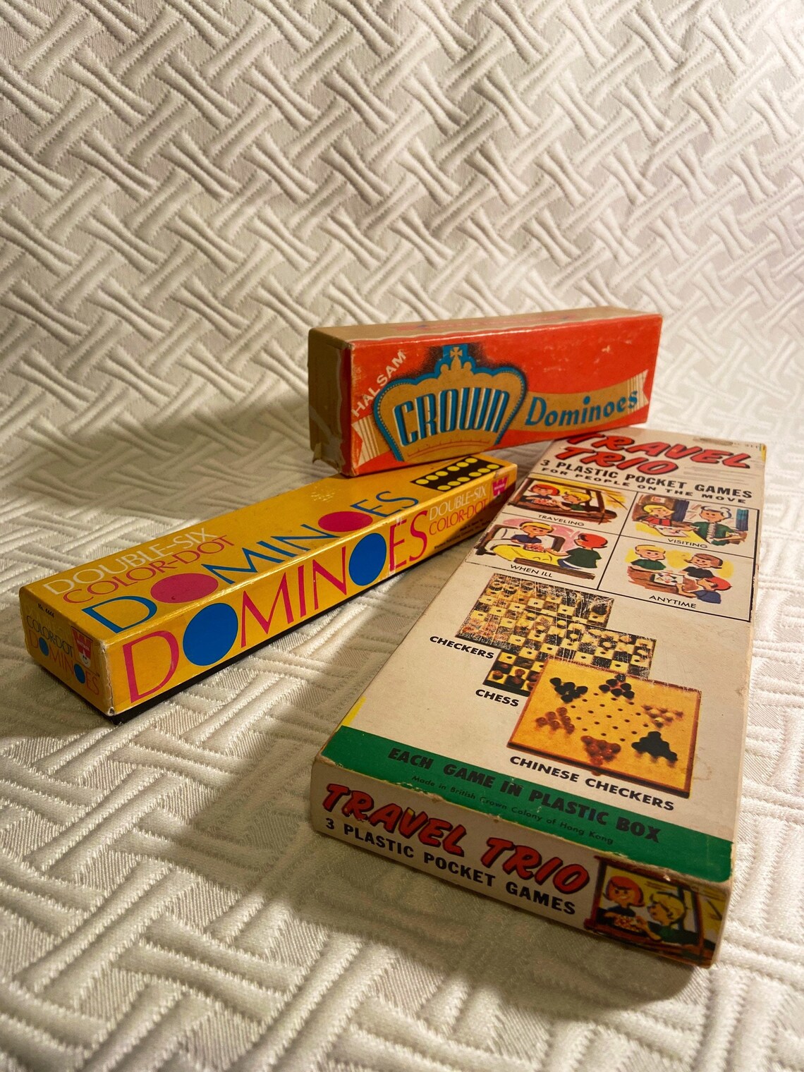 Dominoes Games Mini Travel Gamesvintage Collectible Set Etsy