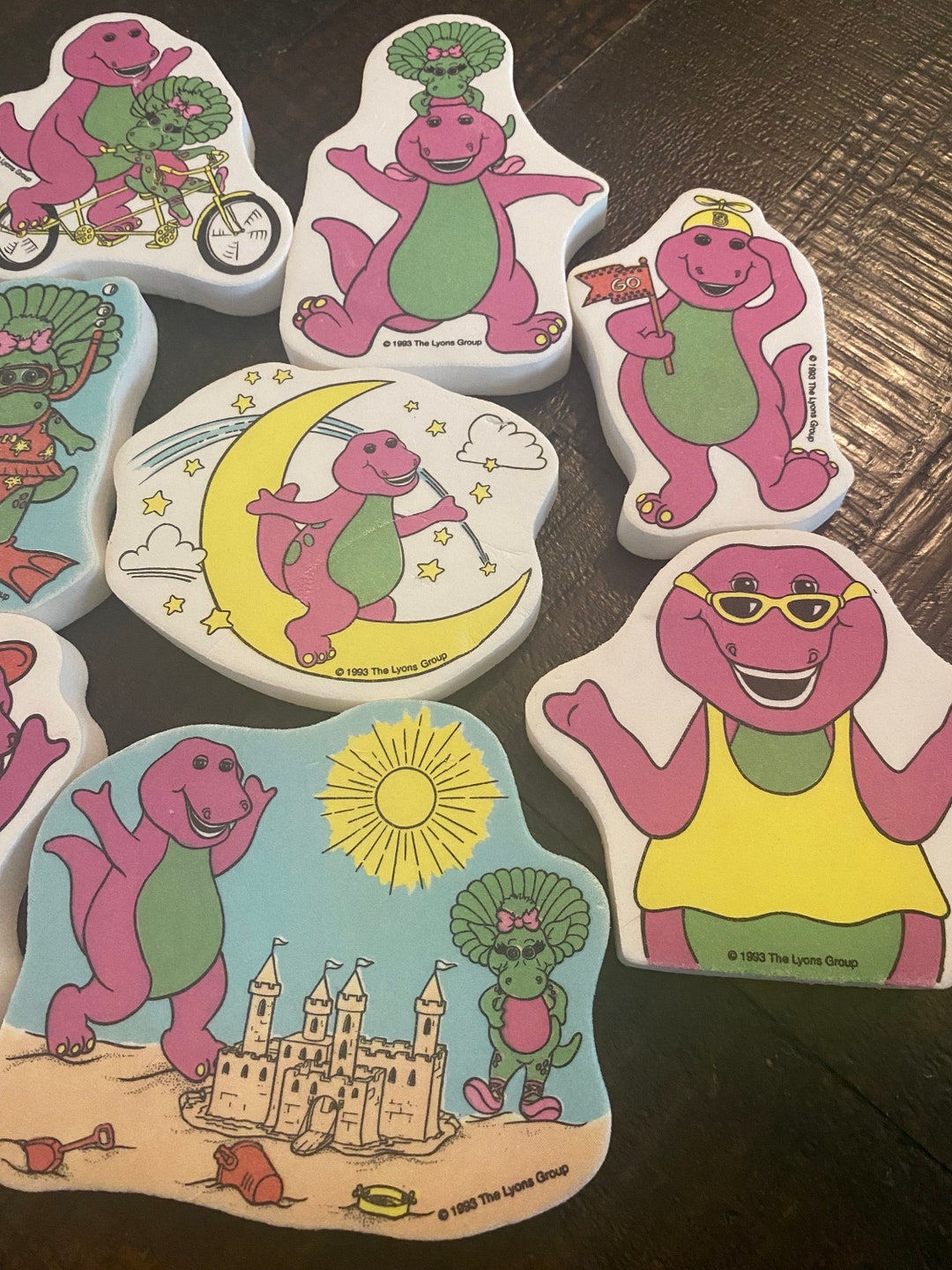 Vintage! 90’s Barney Color Foam Bath Toys! - Etsy