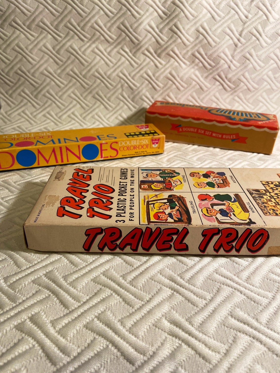 Dominoes Games Mini Travel Gamesvintage Collectible Set Etsy