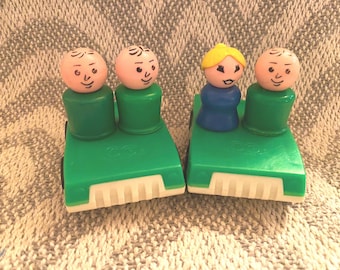 Vintage Little People with Cars! Nostalgic Fisher Price Collectibles! From the 70’s! Rare!!