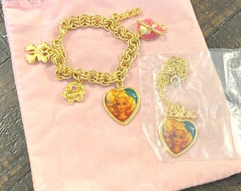 Vintage Barbie Charm Bracelet and Necklace Set