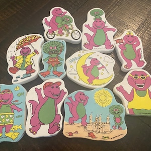 Vintage 90s Barney Color Foam Bath Toys - Etsy