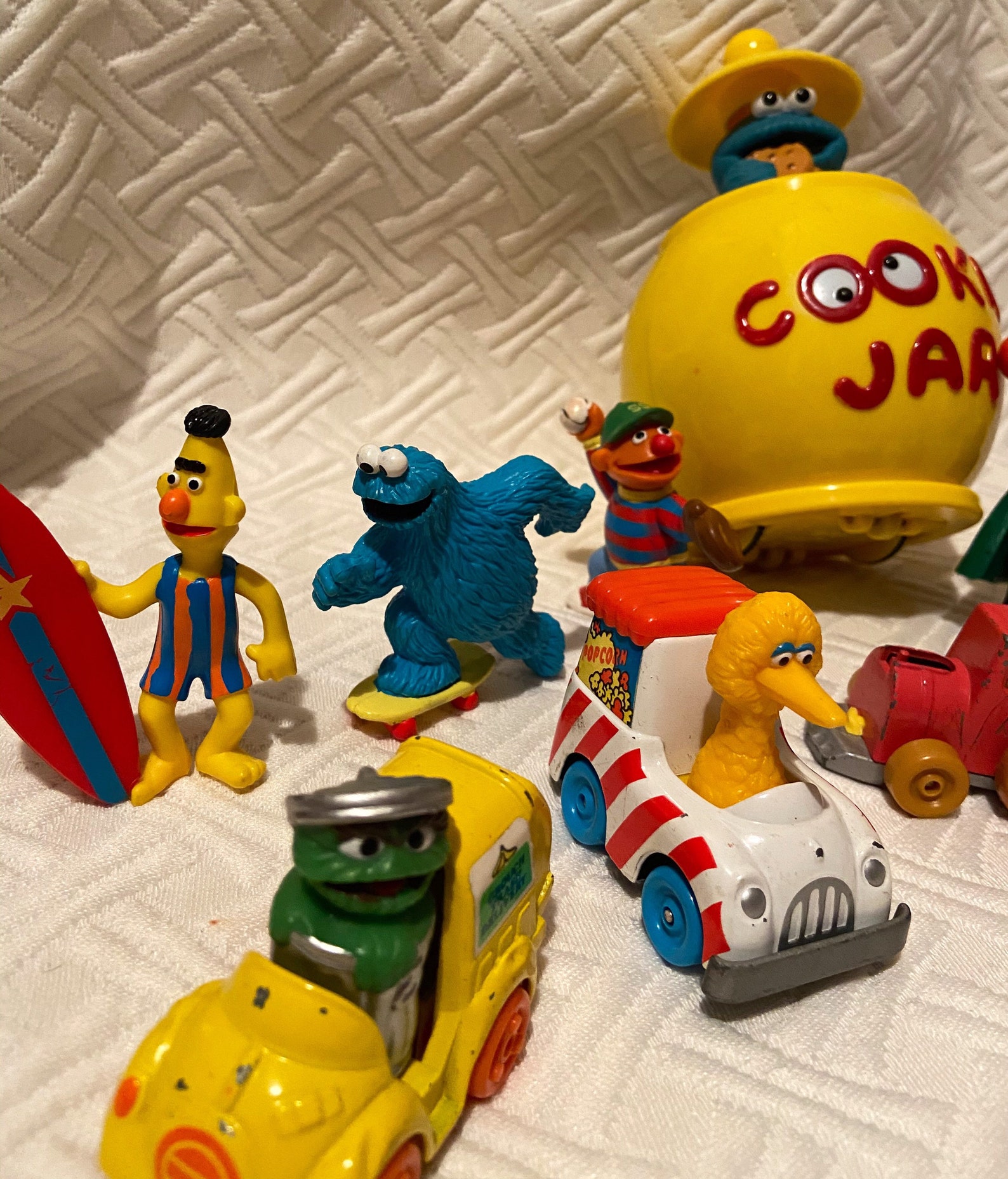 Vintage 1980s Sesame Street Lot With Bonus Toy Cookie Jar Etsy