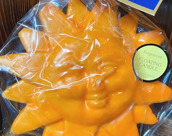 Simply Vintage! Sealed!  90’s Smiling Sun Floating Candles!