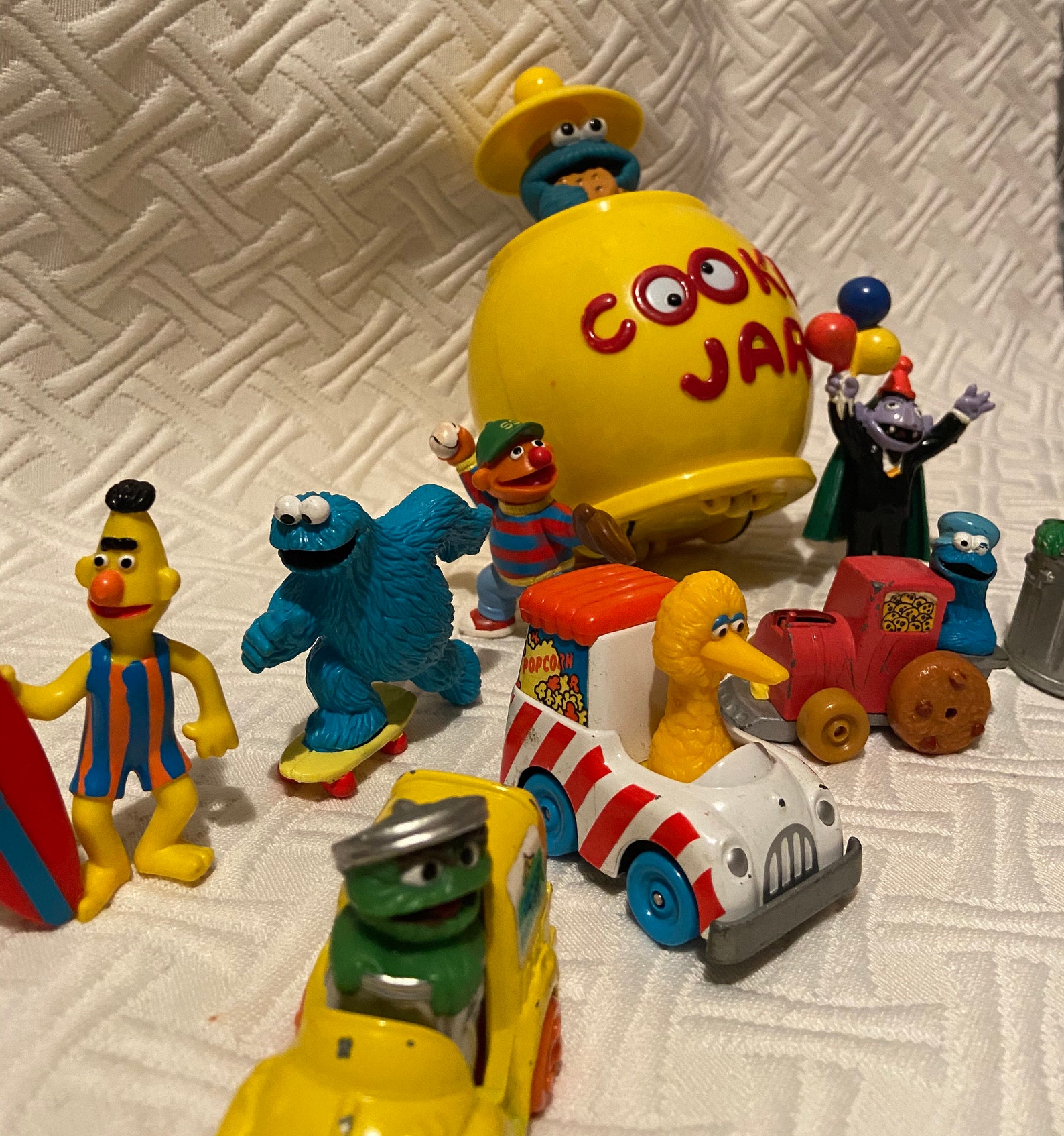 Vintage 1980s Sesame Street Lot With Bonus Toy Cookie Jar Etsy