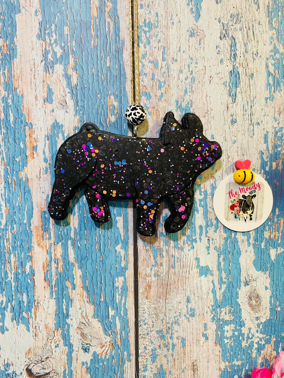 Splatter Glitter Show Pig Freshie Etsy