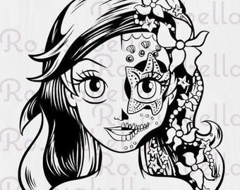 Free Free 112 Disney Princess Sugar Skull Svg SVG PNG EPS DXF File