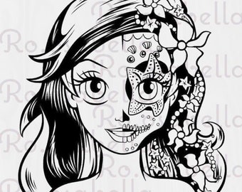 Free Free 71 Disney Princess Sugar Skull Svg SVG PNG EPS DXF File