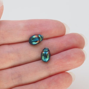 Iridescent Tansy Beetle Stud Earrings, Bug Lovers, Entomology Gifts, Unique Jewellery, Bug Earrings, Nature Lovers Gifts, Bug Gifts, Beetles