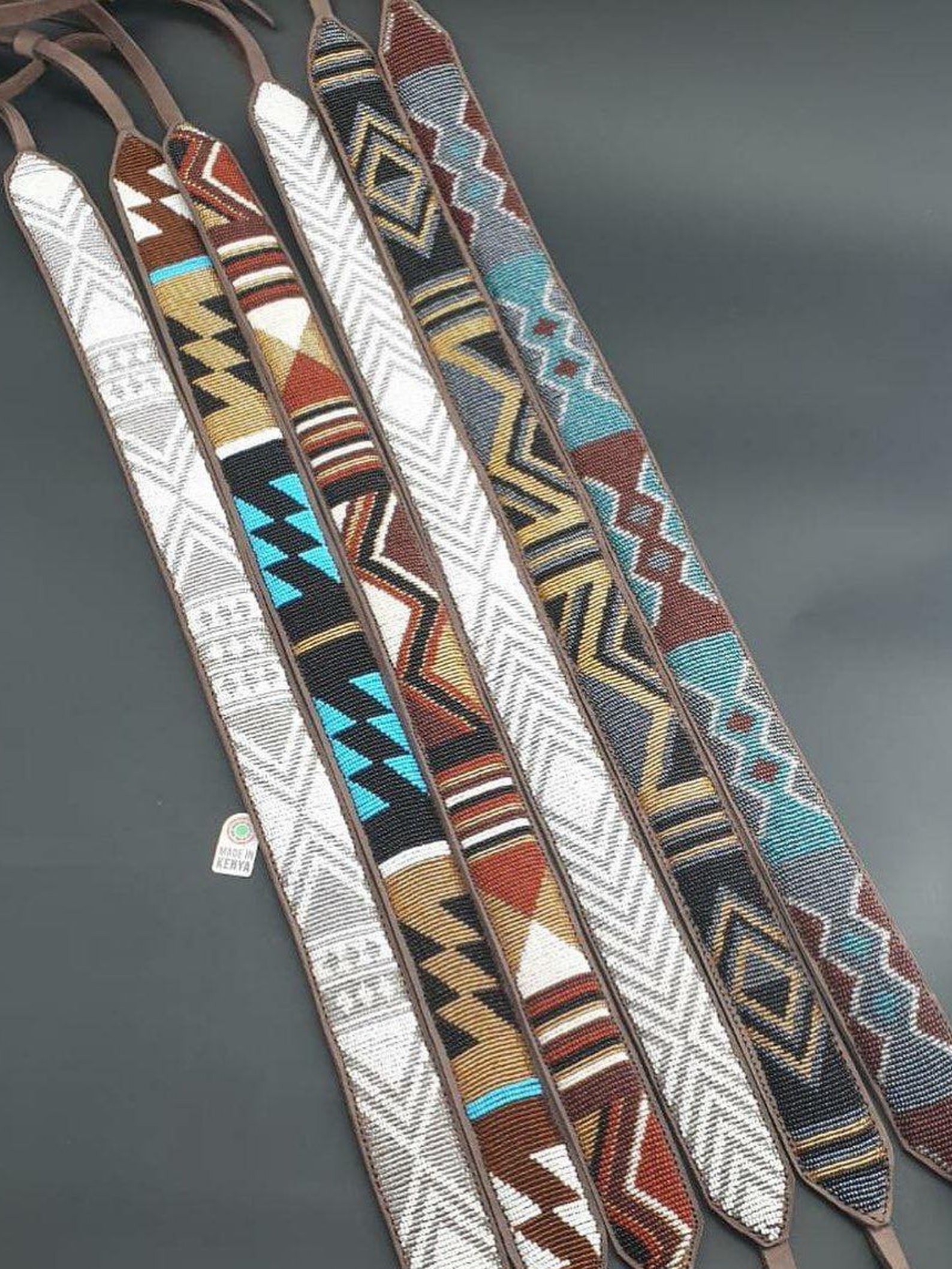 Leather Guitar Strap Custom Handmade Beaded Guitar Strap - Etsy