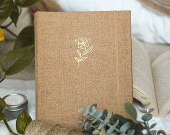 Elegant 4x6 Slip-In Linen Photo Album for 120 photos Brown Woodland Edition | Cute Gift Ideas | Wedding Photo Album | Scrapbooking