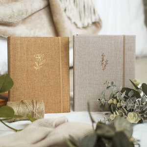 Elegant 4x6 Linen Photo Album Set for 120 Photos Set of 2 Cute Gift Ideas Wedding Photo Album Scrapbooking image 1