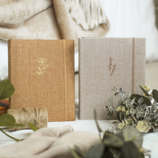 Elegant 4x6 Linen Photo Album Set for 120 Photos (Set of 2) | Cute Gift Ideas | Wedding Photo Album | Scrapbooking