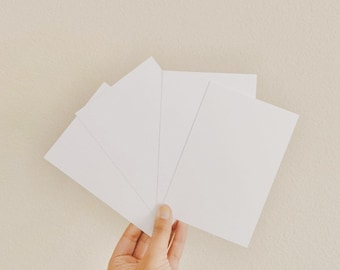 4x6 Thick Blank White Paper Cards Set (14pt) - Pack of 10, 20, 30, or 100