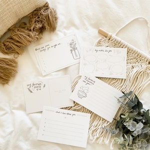 Set di carte regalo personalizzate 4x6 / Carte promemoria personalizzate / Carte per la festa della mamma / Modelli di carte diario / Regalo per la festa della mamma