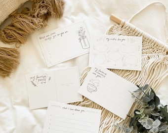 Personalized Gift Journal Card Set | 4x6 Appreciation Memo Cards