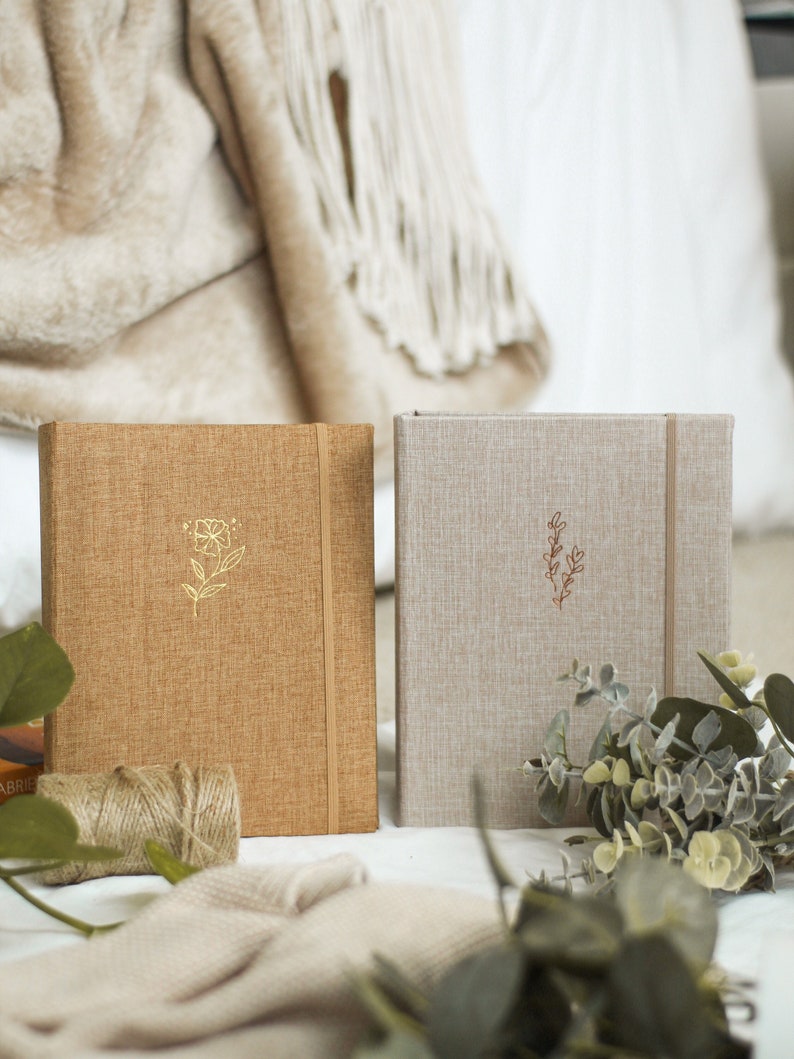 Elegant 4x6 Linen Photo Album Set for 120 Photos Set of 2 Cute Gift Ideas Wedding Photo Album Scrapbooking image 1