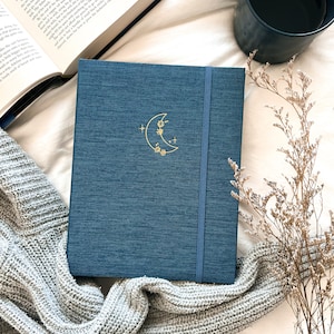 Elegant 4x6 Slip-In Linen Photo Album for 120 photos Midnight Blue Moonlight Edition Cute Gift Ideas Wedding Photo Album Scrapbooking Moonlight Version