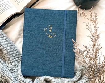 Elegant 4x6 Slip-In Linen Photo Album for 120 photos Midnight Blue Moonlight Edition | Cute Gift Ideas | Wedding Photo Album | Scrapbooking