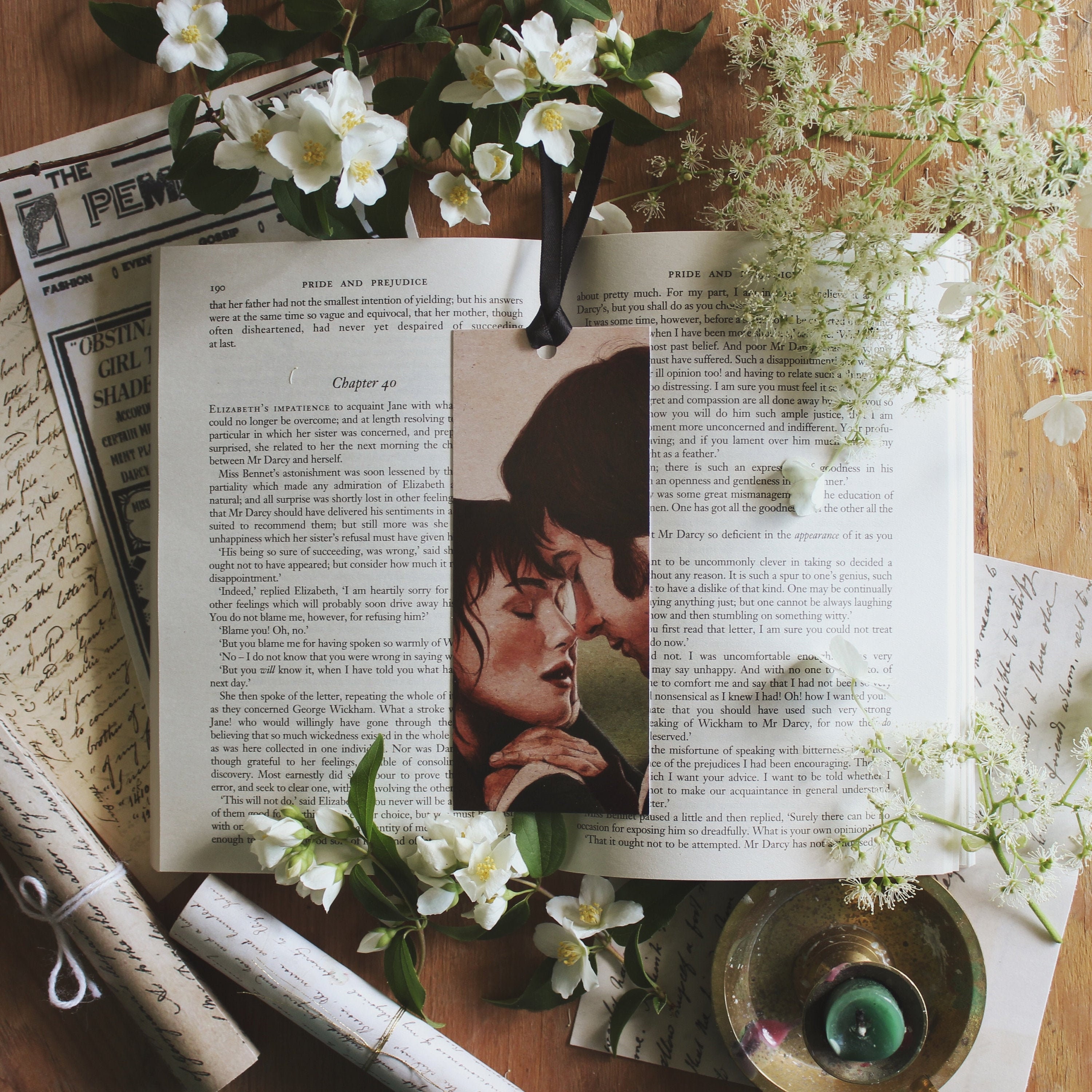 Elizabeth Bennet and Mr. Darcy Pride and Prejudice Bookmark