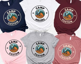 Custom Camp Shirt, Personalized Name Camper Shirt, Camp Matching Shirt, Cousin Crew Camp Shirt, Camp Crew Shirt, Camping Family Trip Shirt