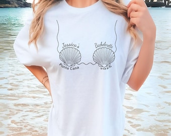 Comfort Color Seashells Bikini Last Splash Bachelorette Shirt,Mermaid Bachelorette Shirt Custom Beach BacheloretteTee,Seashells Bikini Shirt