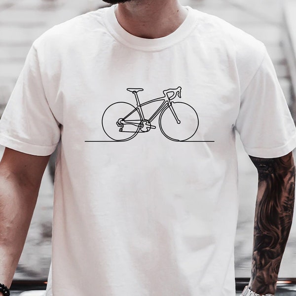 Bike Shirt, Bicycle T-shirt, Mens Shirt, Cycle Bike Gift, Gifts for Dad, Dad Christmas Gifts, Bike Gift for Husband, Biking Gift