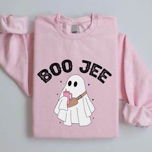 Boo Jee Halloween Ghost Sweatshirt, Spooky Ghost Sweatshirt,Halloween Boo Sweater,Spooky Vibes Shirt,Halloween Gifts,Spooky Season Ghost Tee