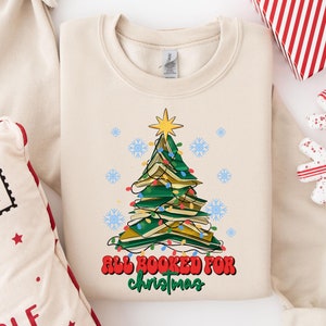 Christmas Book Tree Sweatshirt, All Booked For Christmas Sweater, Book Lovers Christmas Sweat, Bookworm Christmas Sweat, Gift for Librarian