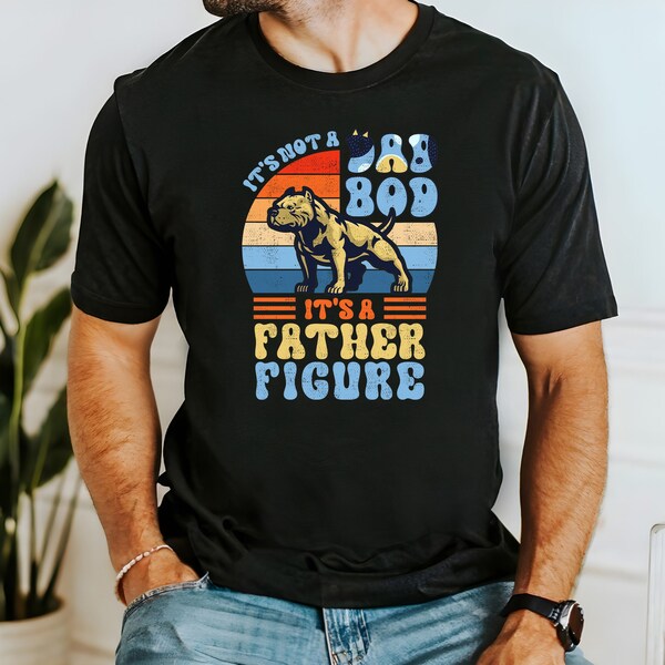 Dog Dad Pitbull Tee Etsy