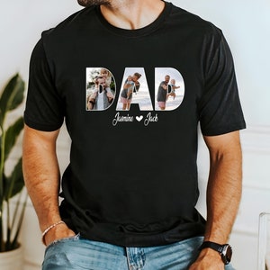 Custom Photo Dad Shirt, Fathers Day Gift Shirt, Custom Picture Gift For Dad, Dad Shirt With Kids Names, Cool Dad Shirt, Dad Birthday Gift