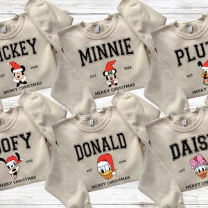 Mickey and Friends Christmas Sweatshirt, Disney Family Christmas Matching Sweater, Christmas Party Sweater, Disney Holiday Gift, Xmas Gift