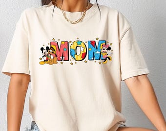 Comfort Colors Mama Cartoon Shirt, Magical Mama Shirt, Mothers Day Shirt, Disneyland Mom Shirt, Disneyworld Mom Shirt, Disney Mom Shirt