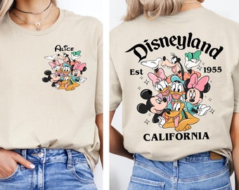 Custom Disneyland California Shirt,Custom Disneyworld Shirt,Disneyland Est. 1955, Disney Matching Family Trip Shirt,Mickey and Friends Shirt