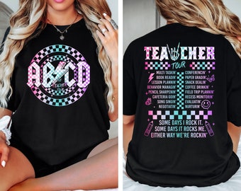 Retro Teacher Tour Shirt, ABCD Teacher Tour Shirt, Back To School Shirt, Kindergarten Teacher Tee, First Day Of School Tee, Gift For Teacher