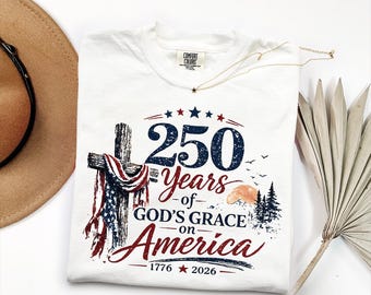 Faith Freedom Cross Comfort Color Shirt, Christian America Graphic Tee, Patriotic Religious Gift, USA Pride Apparel