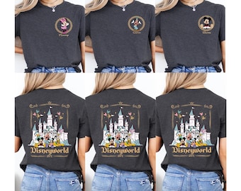 Custom 2 Sided Disneyworld Est 1971 Mickey And Friends Shirt, Disneyworld Trip Tee, Custom Name All Characters Disney Family 2025 Shirt